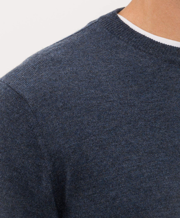Cashmere&Whiskey Синій джемпер з кашеміру MU7791312525R зображення 5