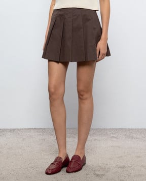 Sporty & Rich Коричнева спідниця-плісе Anais SK03283000BR03
