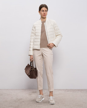 Peserico Коричневий топ з льоном S99138F0709056