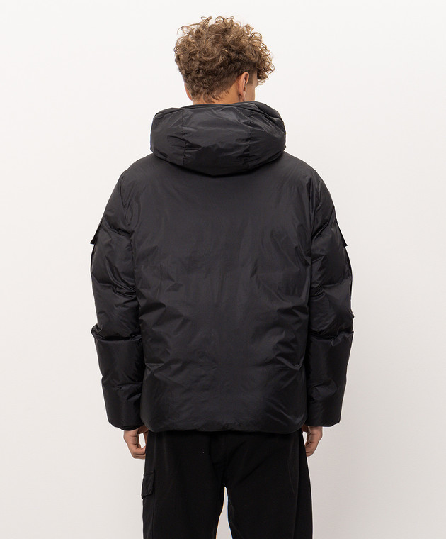 C.P. Company Metropolis Черный пуховик с принтом логотипа LOW038A110467V изображение 4