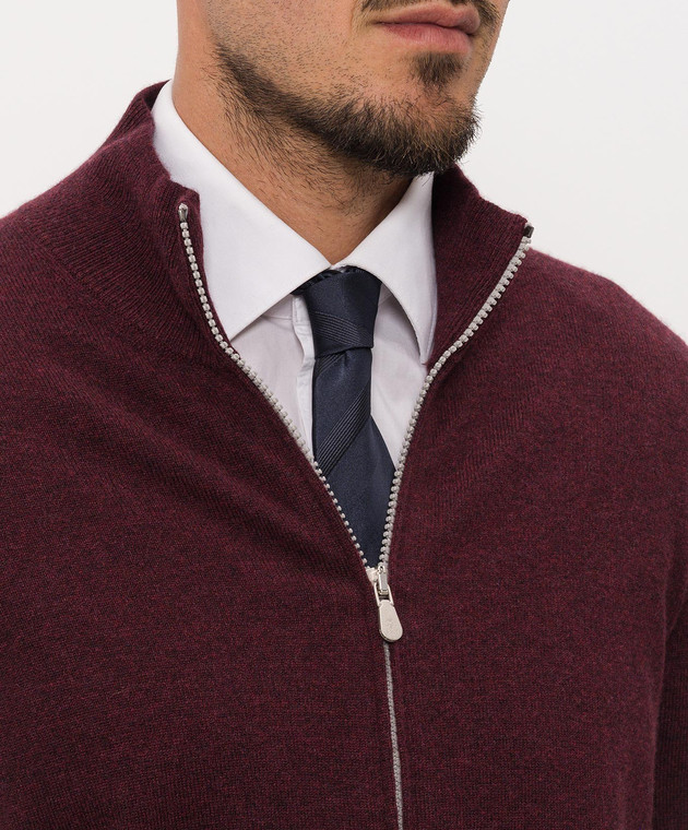 Brunello Cucinelli Синий галстук из шелка в полоску MY8610018 изображение 2