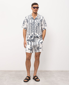 Rhude Білі шорти з принтом RHSS26SH02358