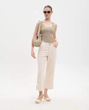 Max Mara Майка цвета хаки GHIRO MXMGHIRO