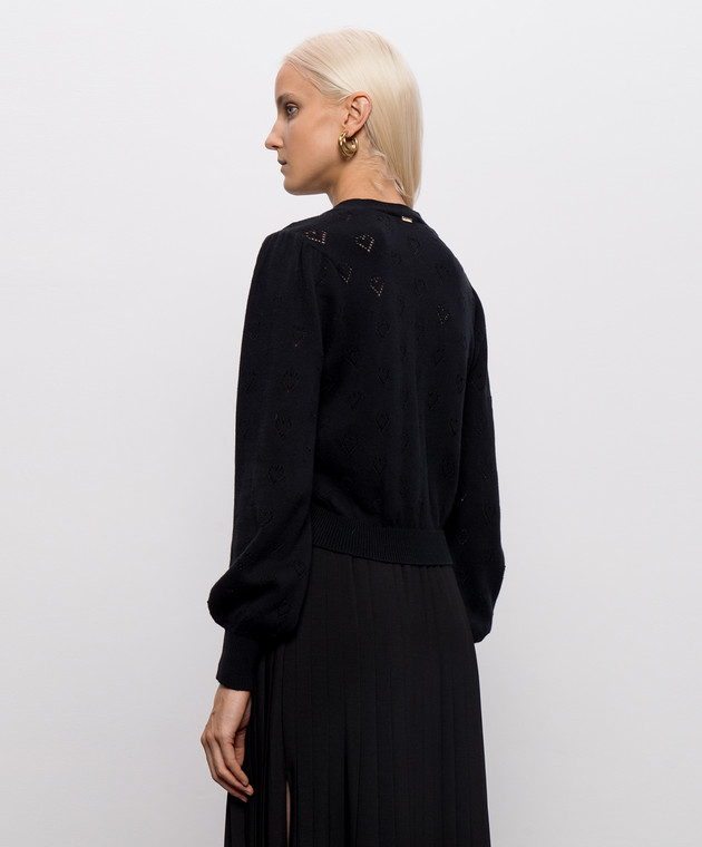 Twinset Черный кардиган с кашемиром 262TP3023 изображение 4