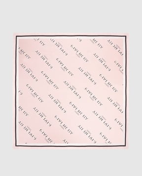 Givenchy Рожева хустка із шовку Shadow з логотипом 710009495005