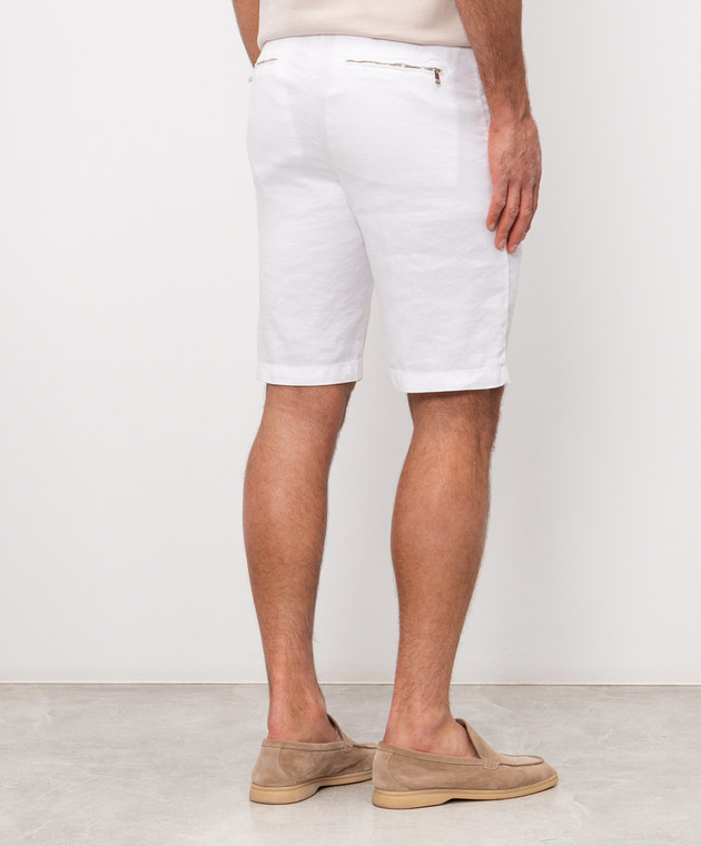 Marco Pescarolo Білі шорти з льоном CENITO5302 зображення 4