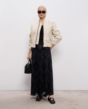 Agnona Чорна спідниця максі в тканий візерунок TG1111XJ2001