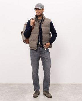 Brunello Cucinelli Коричневая футболка MM8511336