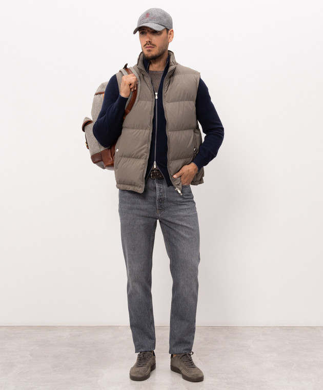 Brunello Cucinelli Коричнева футболка MM8511336 зображення 2