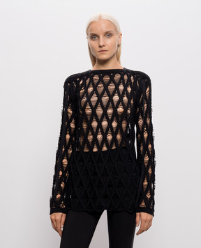 Ann Demeulemeester Чорний джемпер Izabel з кашеміром B0014343KN085