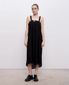 Y`S Yamamoto Чорна сукня з вовною YKD12201