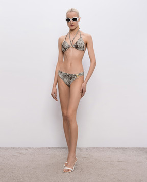 Twinset Коричневий ліф від купальника в квітковий візерунок 261LMMB22