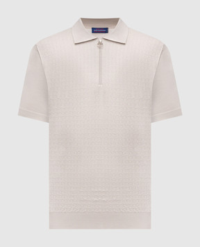Stefano Ricci Бежеве поло з вовни, кашеміру та шовку W505507P31W26150
