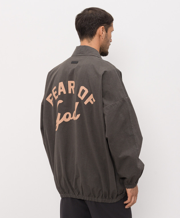 Fear of God Сіра куртка з принтом логотипа FG9M64658BCG зображення 4
