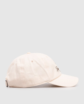 Sporty & Rich Бежева кепка з вишивкою AC08165231WH37