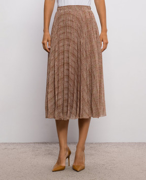 Ermanno Scervino Коричневая юбка с гофре D492O365WNV