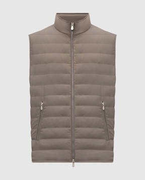 Brunello Cucinelli Серый пуховой жилет MV4081797