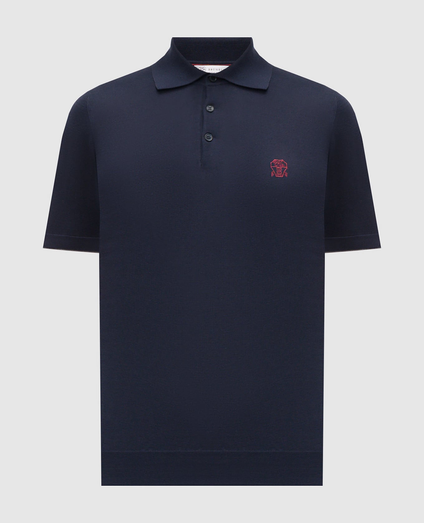 Синее поло с вышивкой эмблемы