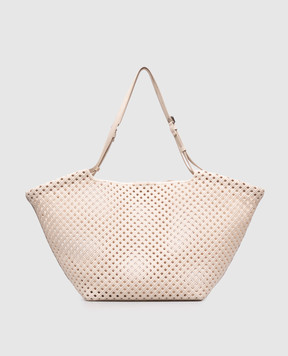 Brunello Cucinelli Ажурна сумка-тоут кольору айворі Sartorial MBRRD2794P