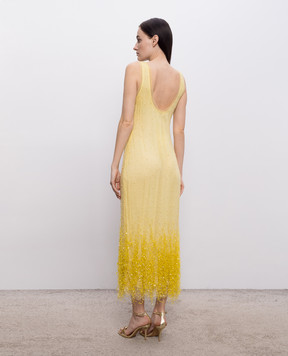 Simkhai Желтое платье Irisa с пайетками и бисером 2261168CA