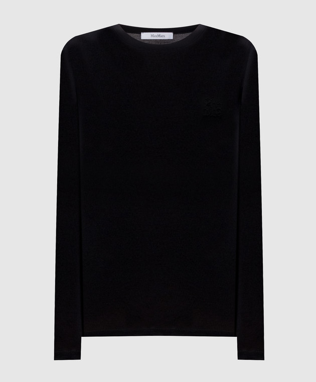 Max Mara Черный лонгслив VICINI из шерсти MXMVICINI