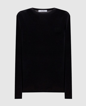 Max Mara Черный лонгслив VICINI из шерсти MXMVICINI