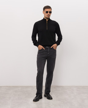 Stefano Ricci Черный джемпер из кашемира W505003L24W26303
