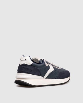 Voile Blanche Синие кожаные кроссовки QWARK EASY 0012019849011C26