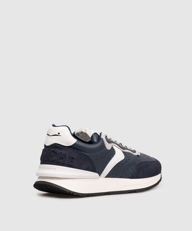 Voile Blanche Синие кожаные кроссовки QWARK EASY 0012019849011C26 изображение 3