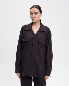 Maison Margiela MM6 Фіолетова сорочка з вовни S62DT0047M35622