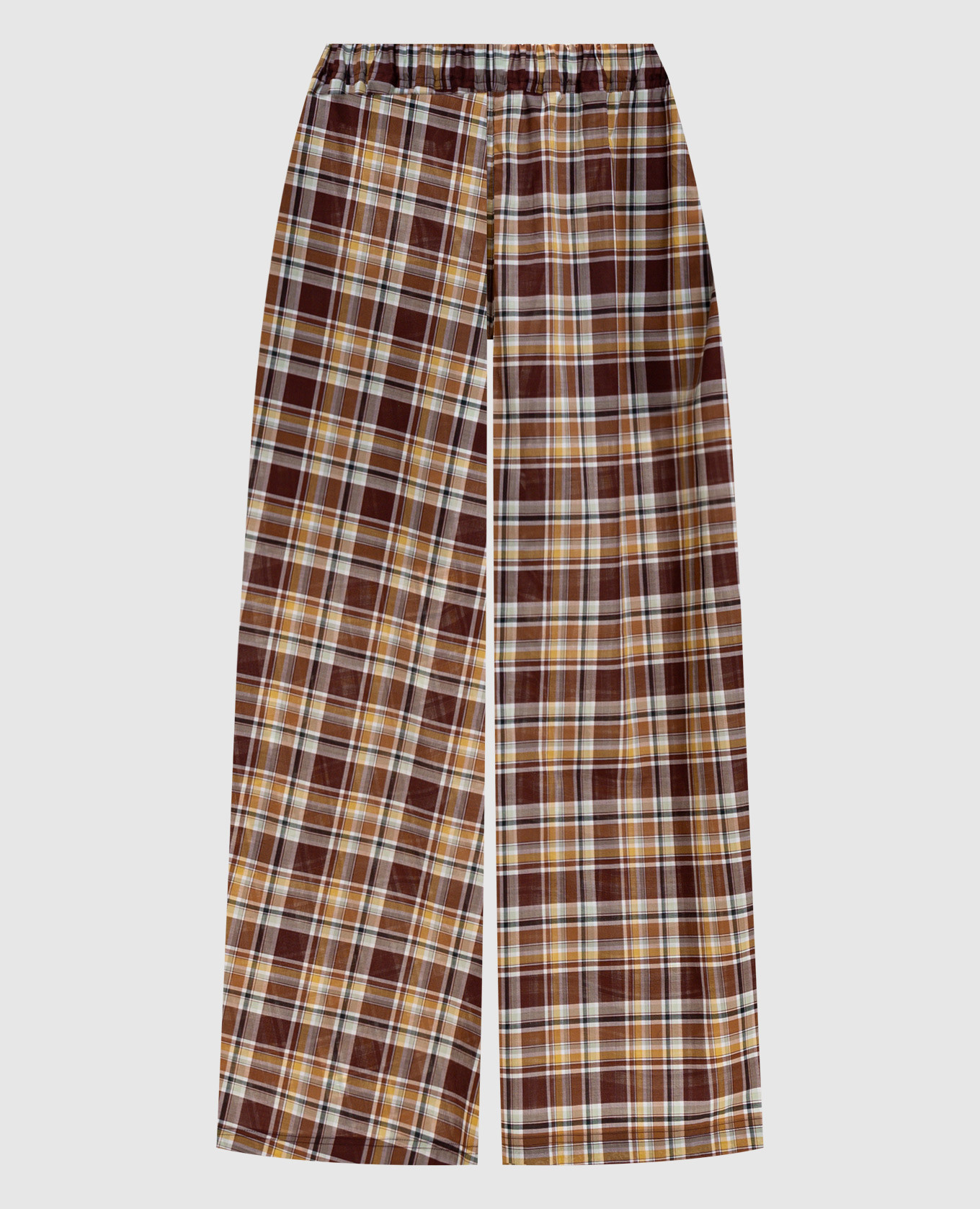 

Коричневые брюки PARANA в клетку, Коричневый, Широкие брюки