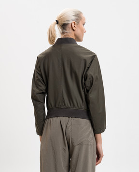 Y`S Yamamoto Бомбер цвета хаки с укороченными рукавами YQY03026