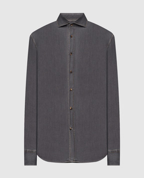 Brunello Cucinelli Сіра сорочка з бавовни MR6831718