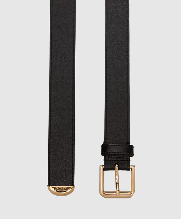 Givenchy Чорний шкіряний ремінь Voyou з гравіюванням логотипа BB408HB2AE зображення 3