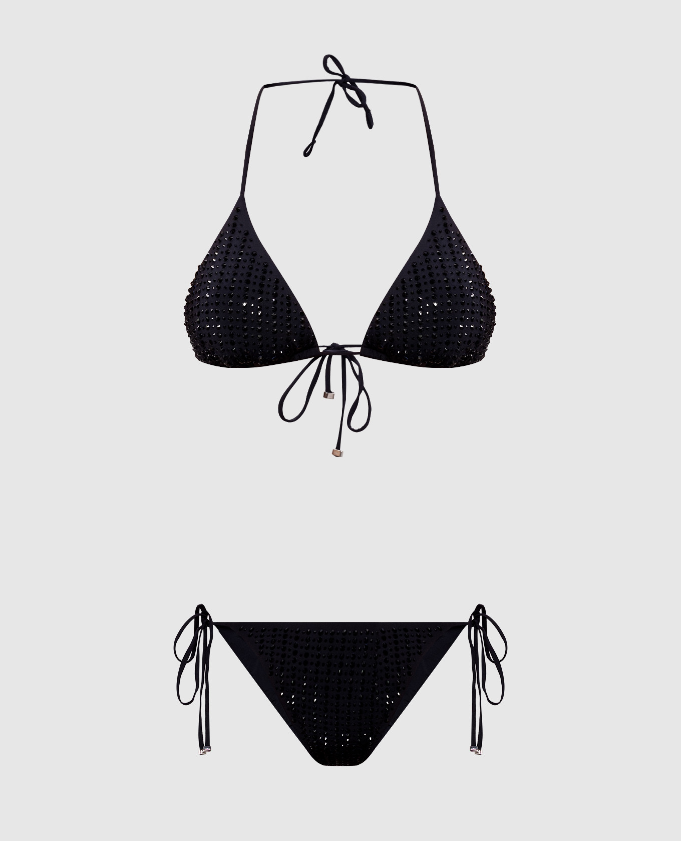 Черный купальник MALIBU с кристаллами