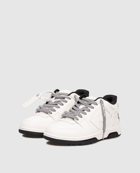 Off-White Белые кожаные кроссовки Out Of Office с логотипом OWIA259F25LEA006