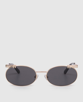 Off-White Золотисті сонцезахисні окуляри з гравіюванням логотипа OFF OW2030760758