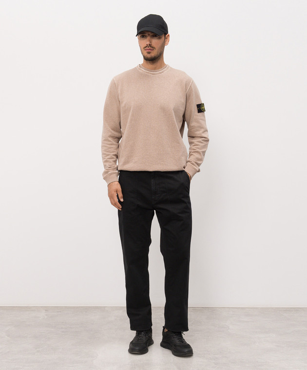 Stone Island Черные брюки с нашивкой логотипа L1S153100003S0004 изображение 2