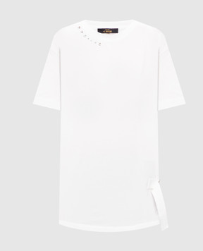 Twinset Белая футболка с аппликацией 261AP2162