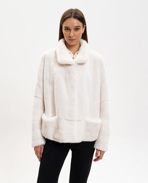 Rindi Біла шуба з хутра норки 106VFL25