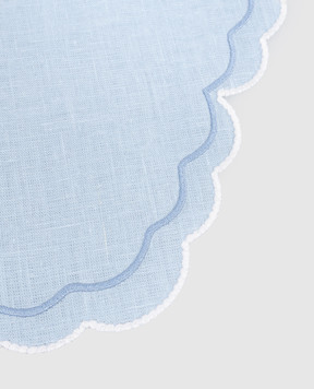 Truffle Bee Голубая сервировочная салфетка Paris из льна LN14C2S7