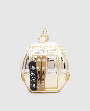 Vondels Золотистая елочная игрушка Ski Gondela 1240105080012