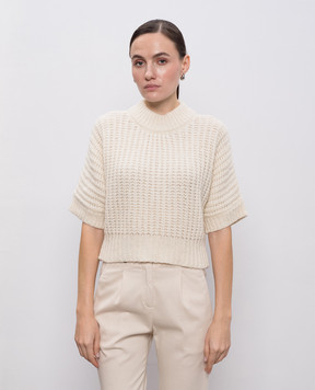 Peserico Білий светр з вовною альпаки S99051F0309196