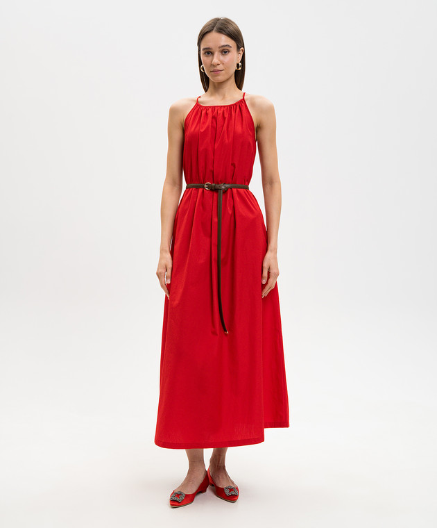 Max Mara Червона сукня з поясом MSTZUPPA зображення 3