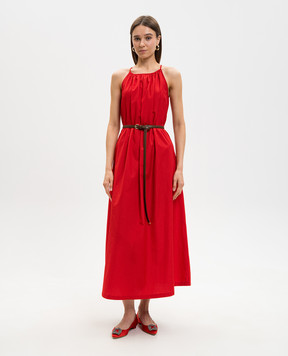 Max Mara Червона сукня з поясом MSTZUPPA