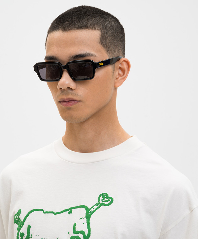 Palm Angels Черные очки с акцентным логотипом PA1025100753 изображение 2