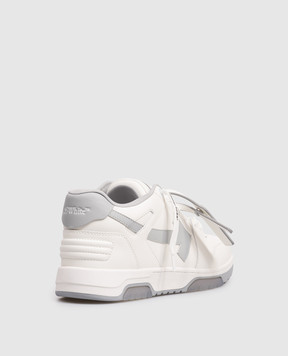 Off-White Кожаные кроссовки Out Of Office белого цвета OMIA189C99LEA019