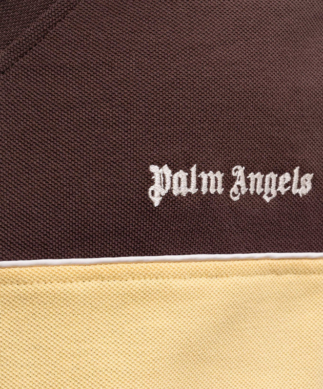 Palm Angels Коричневий топ з коміром-поло PWGB017S26FAB001 зображення 4