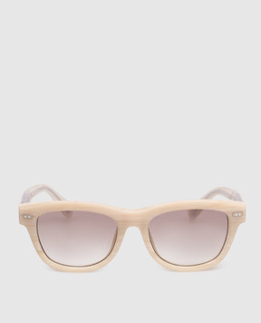 Brunello Cucinelli Бежевые очки Iconic Meridian MOCSTEMV22