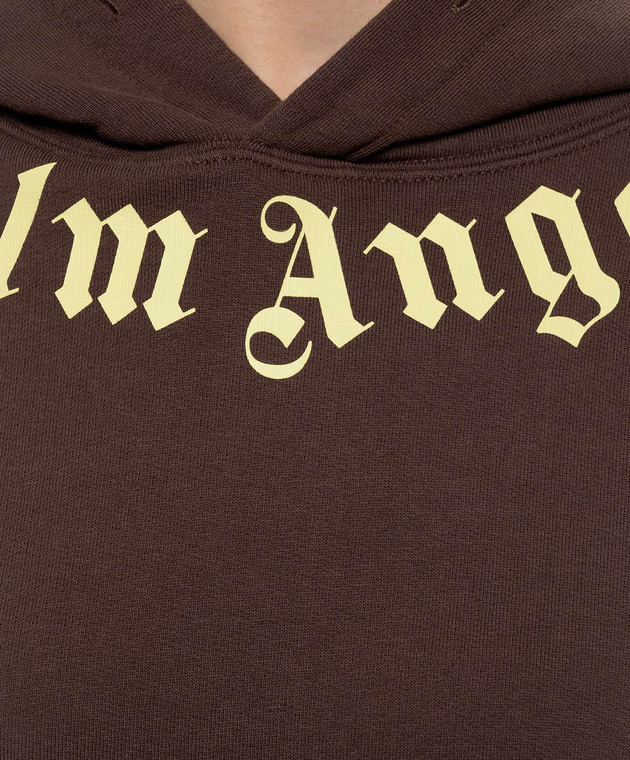 Palm Angels Коричневые худи с логотипом PAMBB003FL001w изображение 4